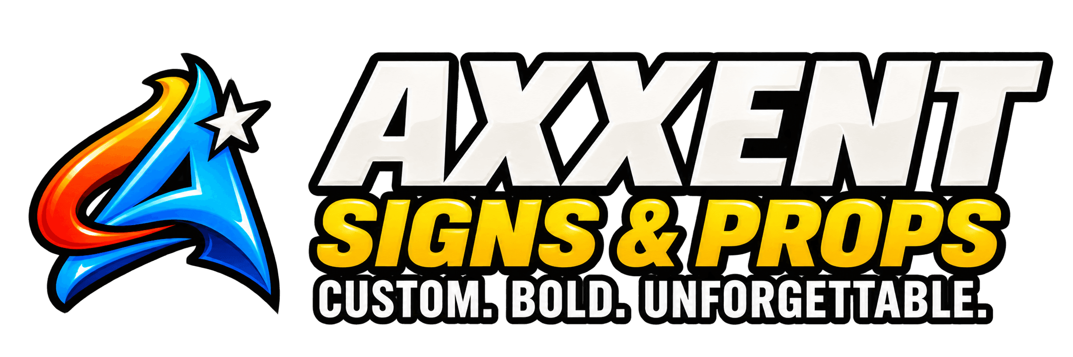 AXXENT Signs & Props — Custom. Bold. Unforgettable.